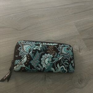 Vera Bradley Floral Wallet in Brown and Teal